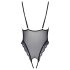 Cottelli - Body in pizzo ricamato aperto (nero-lilla) - XL