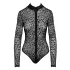 Noir - body a maniche lunghe con motivo leopardato (nero)