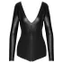Noir - body donna maniche lunghe lucido - nero - M