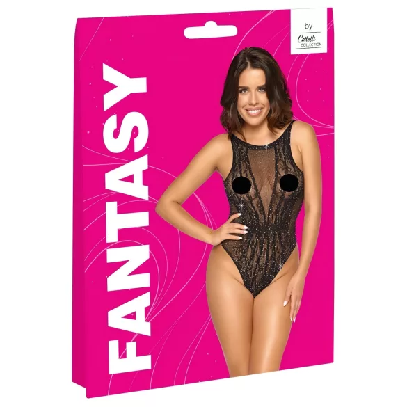 Cottelli Fantasy - body nero con strass (S-L)
