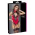 Cottelli - body di pizzo rosso con colletto