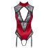 Cottelli - body di pizzo rosso con colletto
