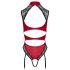 Cottelli - body di pizzo rosso con colletto
