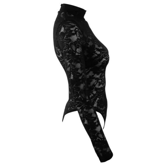 Cottelli - body in pizzo a maniche lunghe (nero) - S