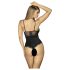 Obsessive Luvae - body trasparente seno scoperto - nero - L/XL