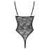Cottelli - body trasparente aperto in pizzo - nero - XL