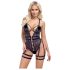 Cottelli - Body sensuale aperto con cinghie (nero)