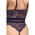 Cottelli - Body sensuale aperto con cinghie (nero)