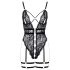 Cottelli - Body sensuale aperto con cinghie (nero)