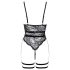 Cottelli - Body sensuale aperto con cinghie (nero)
