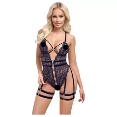 Cottelli - body aperto con spalline - nero - M