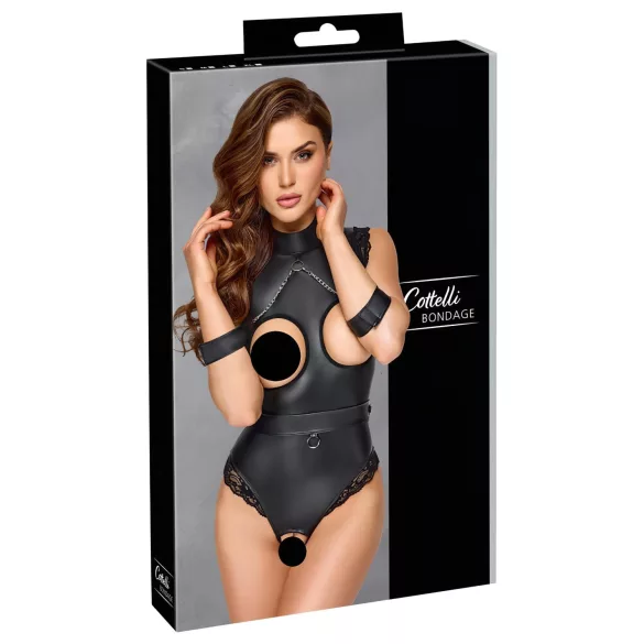 Cottelli Bondage - body aperto seno - nero - M