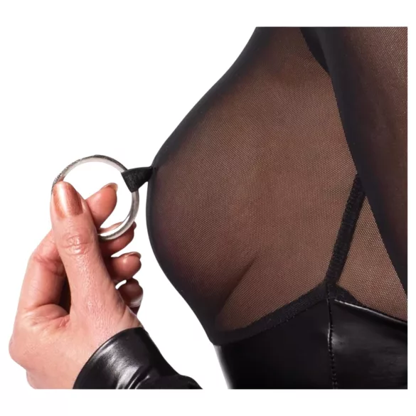 Noir - body lucido con inserto trasparente - nero - XL