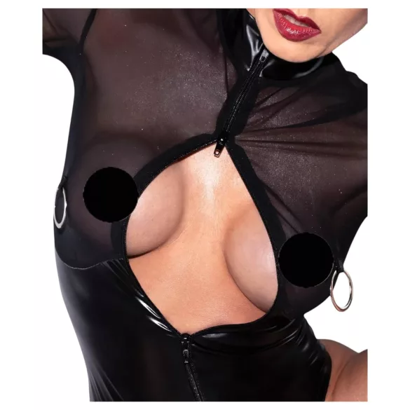 Noir - body lucido con inserto trasparente - nero - XL
