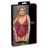 Cottelli Curves - body in pizzo con catena - rosso - 3XL
