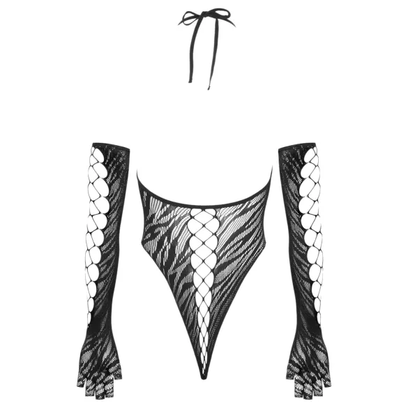 Cottelli - body con guanti - nero - taglia S-L