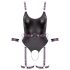 Cottelli - body bondage aperto con manette (nero)