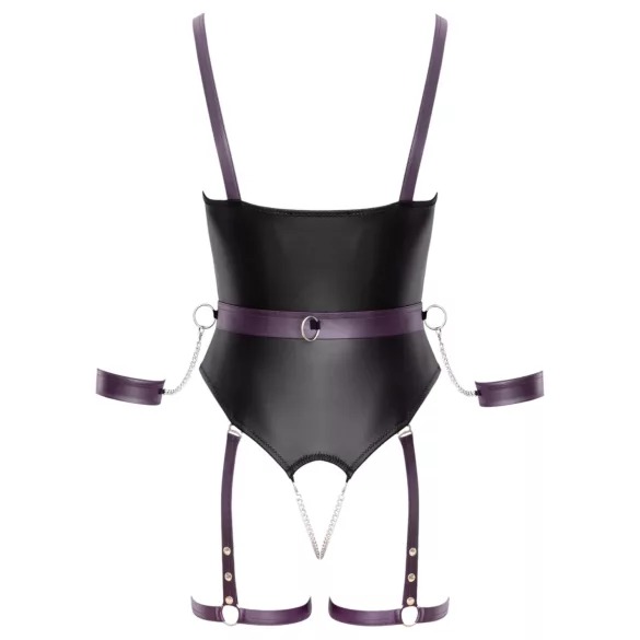 Cottelli - body bondage aperto con manette - nero - L