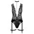 Noir Libido - body con reggicalze (nero) - L