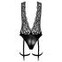 Noir Libido - body con reggicalze (nero) - L