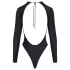 Cottelli - body nero scintillante con schiena aperta - L