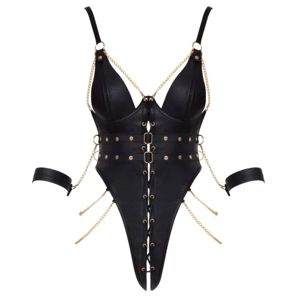 Cottelli - body bondage con catene (nero) - M