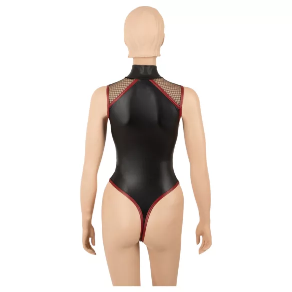 Cottelli - body in rete con cerniera (nero)