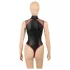 Cottelli - body in rete con cerniera (nero)