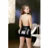 Cottelli - abito sexy con collo alto - nero