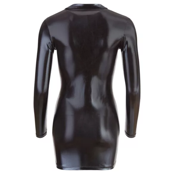 Cottelli - Vestito mini lucido a maniche lunghe - nero - L