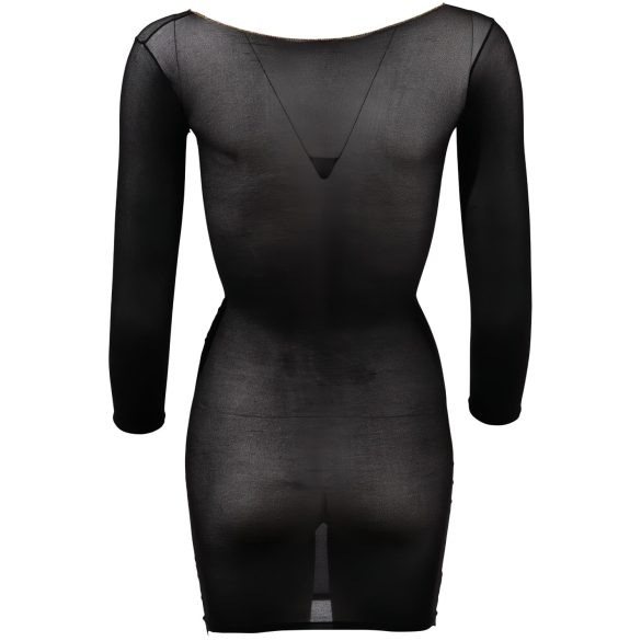NO:XQSE - Catsuit a maniche lunghe trasparente - nero S-L