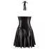 Noir - abito plissettato donna - scollo trasparente con collo - nero - M