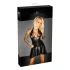 Noir - abito plissettato donna - scollo trasparente con collo - nero - XL