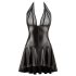 Noir - Abito nero con corpetto trasparente e collo allacciato - XL