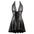 Noir - abito plissettato donna - scollo trasparente con collo - nero - XL