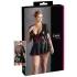 Cottelli Plus Size - abito lucido - corsetto rosso - nero
