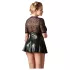 Cottelli Plus Size - abito lucido - corsetto rosso - nero