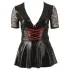 Cottelli Plus Size - abito lucido - corsetto rosso - nero