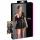 Cottelli Plus Size - abito lucido - corsetto rosso - nero - XXXL