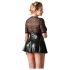 Cottelli Plus Size - abito lucido rosso con corsetto (nero) - XXXXL