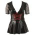 Cottelli Plus Size - abito lucido rosso con corsetto (nero) - XXXXL