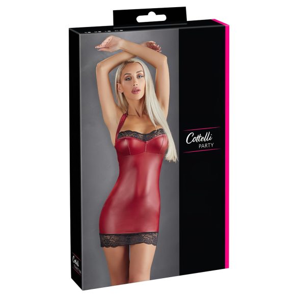 Cottelli - mini abito lucido (rosso) - XL