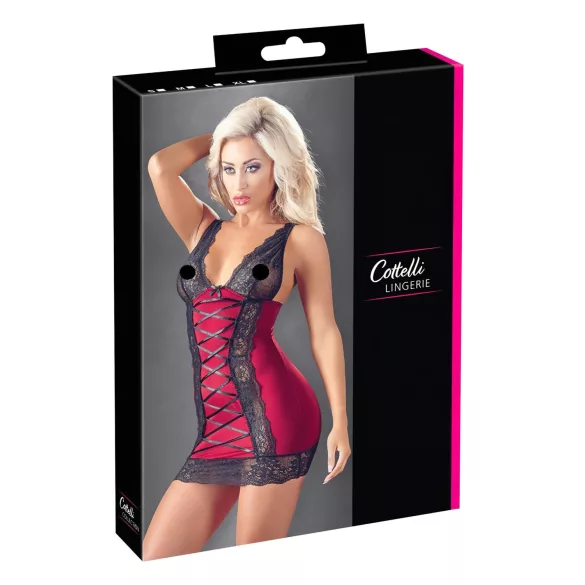 Cottelli - abito stringato sexy - rosso - XL