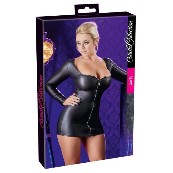 Cottelli - abito party con zip in strass (nero)