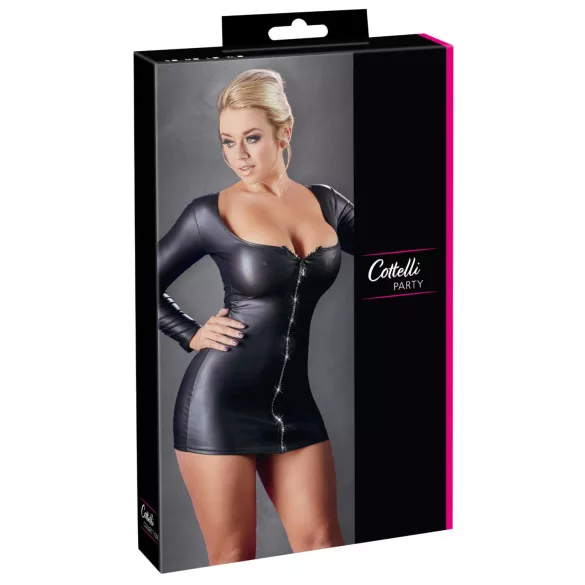 Cottelli - vestito da festa con zip e strass - nero - M