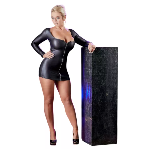 Cottelli - vestito da festa con zip e strass - nero - XL