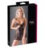 Cottelli - abito in pizzo a righe lucide (nero) - XL