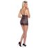 Cottelli - abito in pizzo a righe lucide (nero) - XL