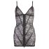 Cottelli - abito in pizzo a righe lucide (nero) - XL