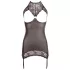 Abierta Fina - minidress sensuale - tessuto lucido - nero